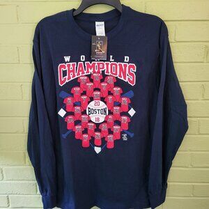 Boston Red Sox World Series Champions 2018 Shirt MEDIUM Long Sleeve NEW MLB A2